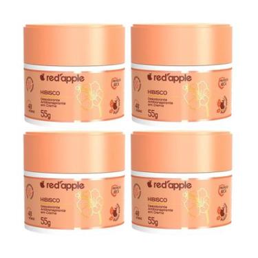 Imagem de Kit 4 Desodorante Antitranspirante Creme Hibisco - Red Apple