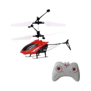 Imagem de Helicóptero De Controle Remoto Infantil Mini Aeronave Com Detecção De 
