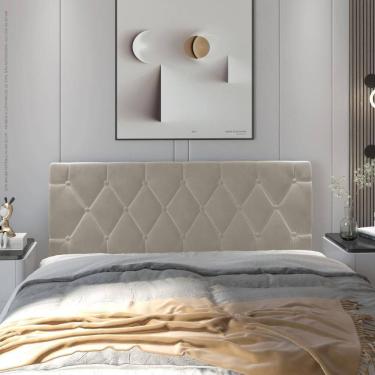 Imagem de Cabeceira Almofadada Paris 90 Cm - Suspensa Suede Mdf Pérola - Movelove