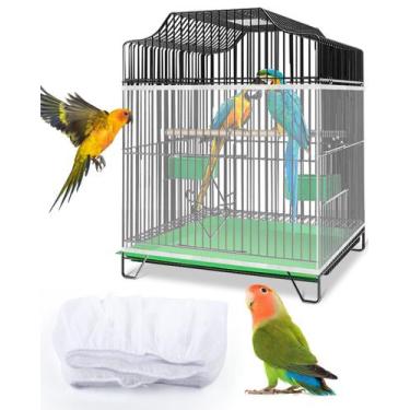 Imagem de Apanhador de sementes para gaiola de pássaro Bissap Universal Nylon Wh