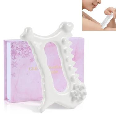 Imagem de Ferramenta facial Ceramic Body Gua Sha Worive 9 em 1 para rosto e corp