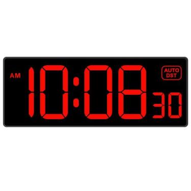 Imagem de Relógio de parede digital Soobest LED de 10 polegadas com tela de segu