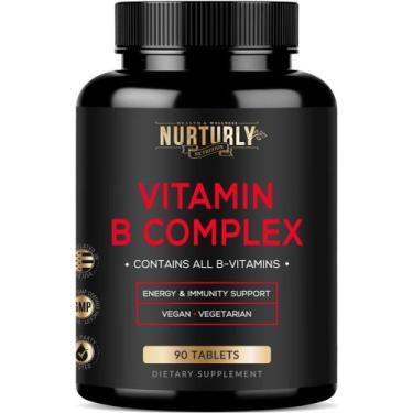 Imagem de Complexo de vitaminas B NURTURLY Super B Complex 90 comprimidos