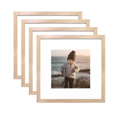 Imagem de Porta-retratos KINLINK Square Natural Wood 30x30cm Conjunto de 4