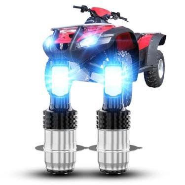 Imagem de TJJTGBR Lâmpadas LED P15D H6M para motocicletas 8000K azul gelo, para Honda Rincon 650 680 2003-2015 2X H6 LED hiperlâmpadas