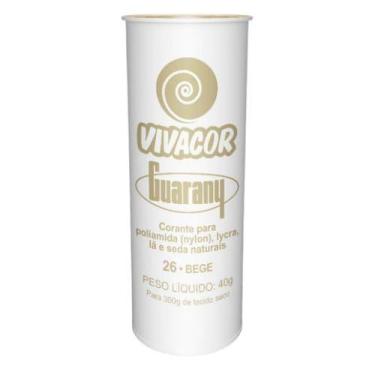Imagem de Tinta p/ Tecido Corante Roupas Vivacor Guarany 40g Bege