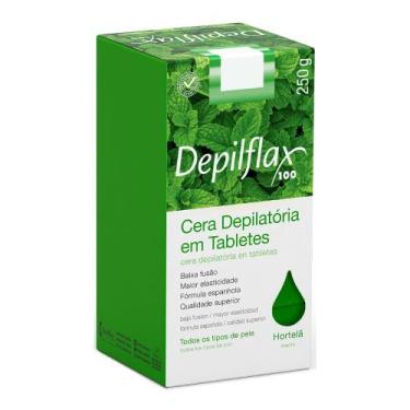 Imagem de Cera quente depilação depilflax hortela 250g em tabletes