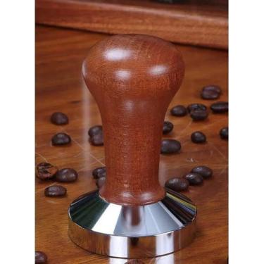 Imagem de Tamper Compactador De Café Expresso Em Inox+ Madeira 54 Mm - RALEO