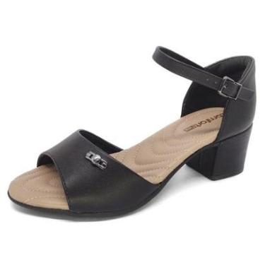 Imagem de Sandália Feminina Salto Baixo Grosso Comfortflex 23-57305-Feminino