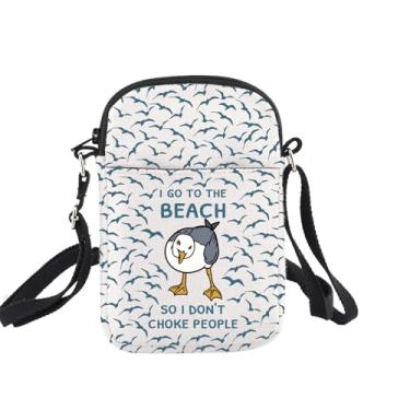 Imagem de Bolsa tiracolo Seagull Sea Gull Gifts BeachBird Gifts I Go To The Beach So I Don't Choke People Funny Beach Gift Sling Bag
