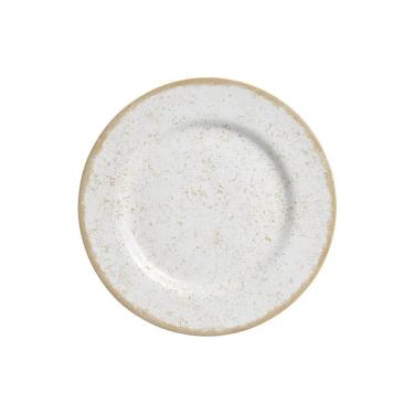 Imagem de Pratos de Sobremesa Cerâmica Branca 21cm - Jogo com 6