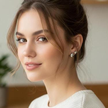 Imagem de Trio de Brincos Ponto de Luz em Prata 925 Amaré - Brilho Delicado e Ve