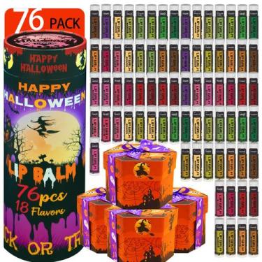 Imagem de Protetor labial de Halloween Yopela, pacote 76, com vitamina E, óleo d