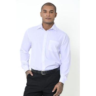 Imagem de Camisa Social Masculina com Bolso e Colarinho Italiano - Camisaria Col