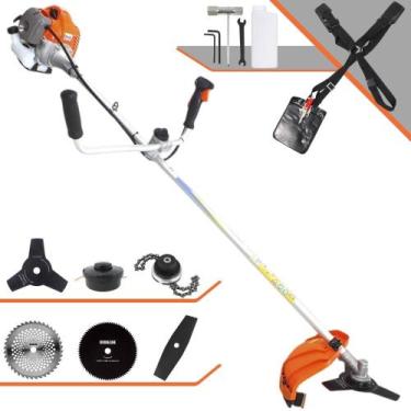 Imagem de Roçadeira Vulcan VR430P À Gasolina Motor 2T 43cc 1,7HP Alta Rotação e 