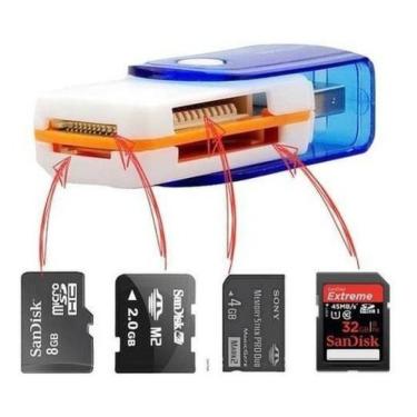 Imagem de Leitor Gravador 2.0 Cartão Memória Pro Duo Sd M2 Micro Sd