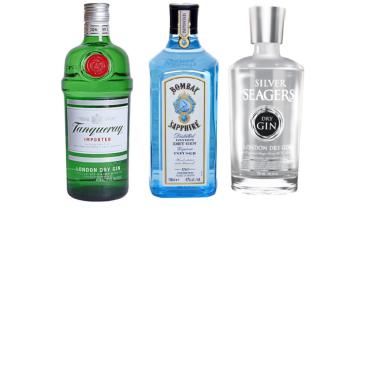 Imagem de Kit Gin Tanqueray + Silver Seagers + Bombay 750ml Cada