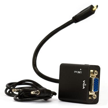Imagem de Cabo Adaptador Micro HDMI para VGA - Cirilo Cabos