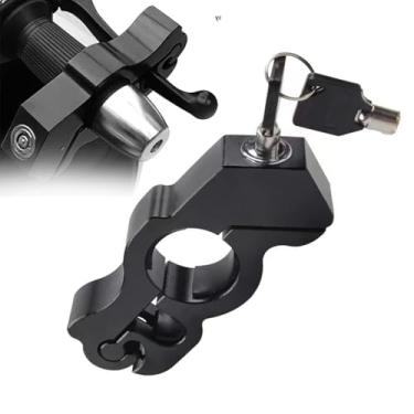 Imagem de Trava de guidão ajustável antifurto resistente, trava de freio de aderência de motocicleta, acessórios portáteis antiferrugem de liga, adequado para motocicletas, scooters, bicicletas, quadriciclos
