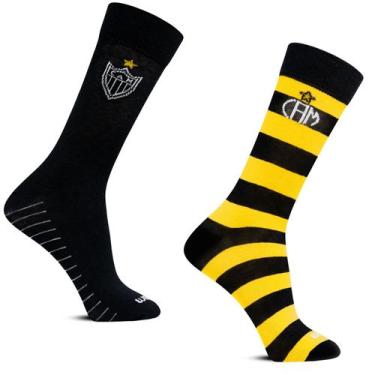 Imagem de Kit 2 Pares Meia Casual Oficial Clube Atlético Mineiro - Rikam,  (38 a