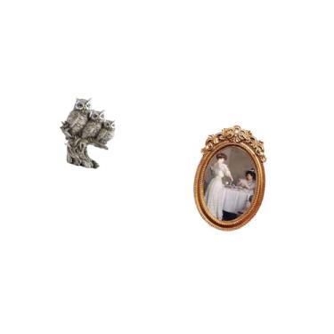 Imagem de Fenteer Escultura Moderna de Animal E Moldura de Resina Ornamentada, Ornamento de Mesa para Sala de Estar, Escritório, Armário E Decoração de Quarto, P