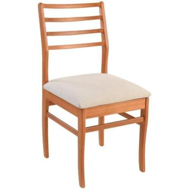 Imagem de Cadeira Dubai Madeira Maciça Sala Jantar Amêndoa - Fassina