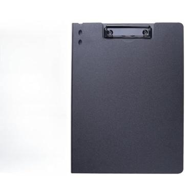 Imagem de pasta colorida prancheta com capa A4,material de escritorio(preto/5392A)