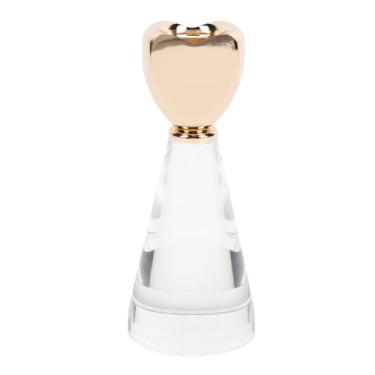 Imagem de AUNMAS Suporte de Vela Suporte de Castiçal Híbrido de Acrílico e Ferro para Velas Sem Chama de chá Cônico Com Base Estável para Festas de Casamento de Natal Decoração de Casa (Ouro)