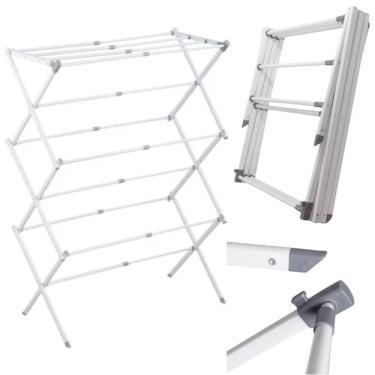 Imagem de Varal Retrátil Branco Para Roupas - Fácil Armazenamento