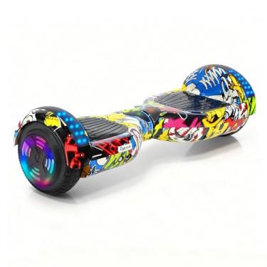 Imagem de Hoverboard 6,5” com Bluetooth e Iluminação LED, Patinete Elétrico de Equilíbrio para Crianças e Jovens dança hip hop