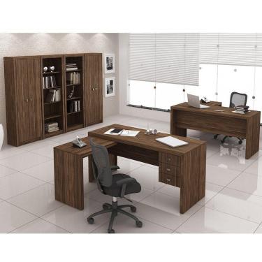 Imagem de Escritório Completo 6 Peças Nogal Tecno Mobili