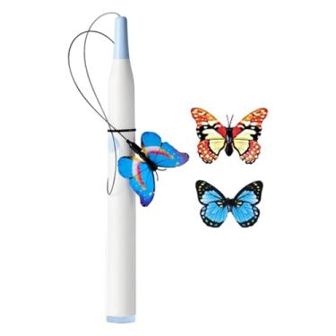 Imagem de KiBcsLic Brinquedo Elétrico para Gatos em Formato de Borboleta, Portátil e Interativo, Ideal para Gatos Domésticos se Exercitarem, Brincarem e Perseguirem, Sem Base