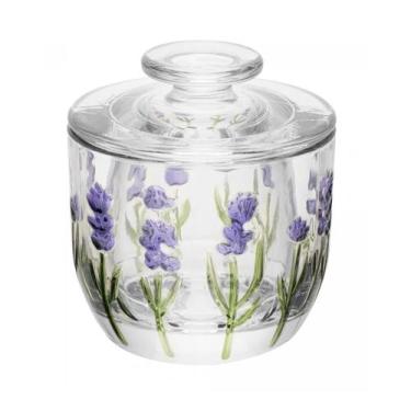 Imagem de Manteigueira Francesa Hand Painting Lavanda Cristal Lyor