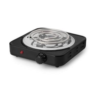 Imagem de Fogareiro Elétrico Espiral 1 Boca 220V Preto 1000W Camping Acampamento