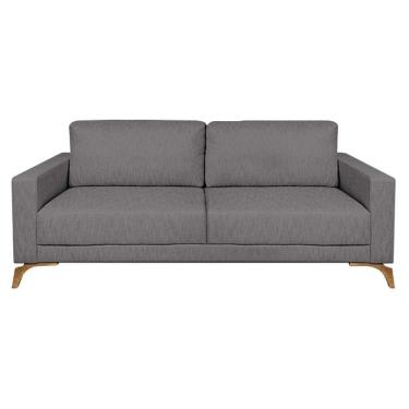 Imagem de sofá 3 lugares henry veludo cinza 230 cm