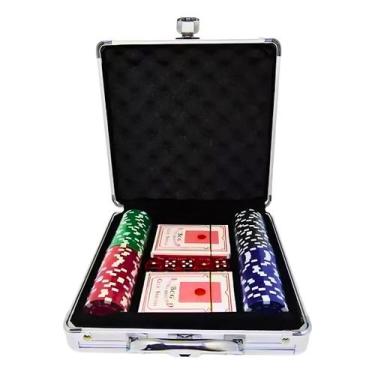 Imagem de Jogo De Poker Na Maleta Com 100 Fichas 2 Baralhos 5 Dados - Red Star