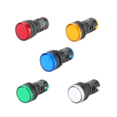 Imagem de Kit 05 Lampada Sinaleiro Led AD16-22DS - 220V BR/AZ/AM/VD/VM - ATMX