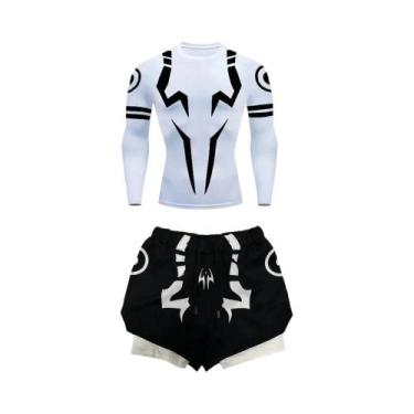 Imagem de Conjunto de Fitness Jujutsu Kaisen Masculino - Camisa 3D de Secagem Rá