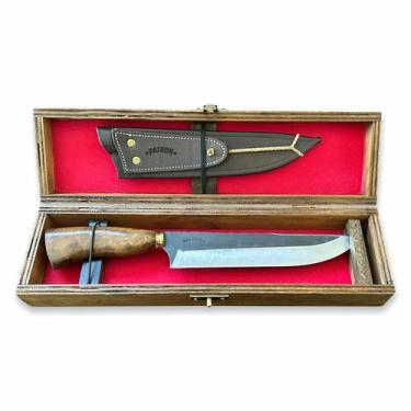 Imagem de Faca Churrasco Inox Rustica 8P com caixa de madeira - Patron