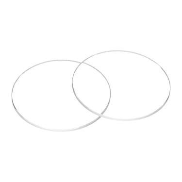 Imagem de 2 peças de lentes de vidro cristal de 35 mm de diâmetro 1,0 mm borda chanfrada plana redonda de vidro ultratransparente cristal mostrador lente espelho peças de reposição para reparo de relojoeiro