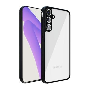 Imagem de Capa para Samsung Galaxy S24 Ultra - Fina, Resistente com Camera Frame Elevado e Bordas Reforçadas e Traseira Transparente em Acrílico - Diffy (Preto, Galaxy S24 Ultra)