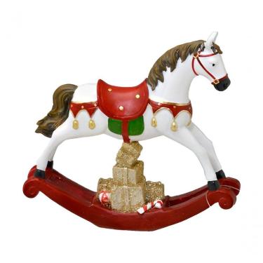Imagem de Estatueta Cavalo De Balanço Presentes Carrossel Resina 17cm