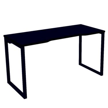 Imagem de Mesa Gamer Retangular Home Office 134 X 60 Cm Pé Tubular Preto Com Borda Preta