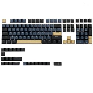 Imagem de Happy Balls Doubleshot PBT Keycaps Cherry Profile Keyset US-ANSI Layout Key Caps para 61/68/75/81/84/87/98/104/108 MX Teclados mecânicos (teclado Samurai Azul)
