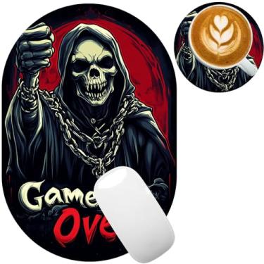 Imagem de TOEMZTFT Mouse pad pequeno, portátil, fundo de borracha antiderrapante à prova d'água, adequado para mouse sem fio, bandeja de teclado para laptop para homens e mulheres, viagens de escritório 18 x 27