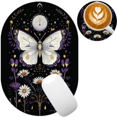 Imagem de TOEMZTFT Mouse pad pequeno, portátil, fundo de borracha antiderrapante à prova d'água, adequado para mouse sem fio, bandeja de teclado para laptop para homens e mulheres, viagem de escritório 18 x 27