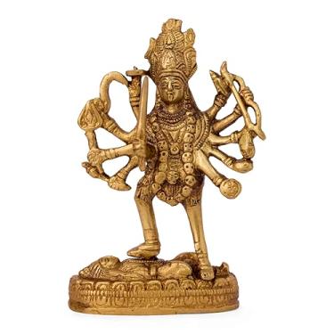 Imagem de Guru JEE estátuas de latão Deusas hindu Maa Kali em pé Pooja Mandir Presentes para casa
