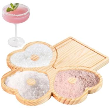 Imagem de Conjunto de escorredor de sal Margarita, borda de sal de açúcar para coquetéis com tábua de corte, aros para bebidas, acessórios essenciais para festa de bar, conjunto de ferramentas de barman (amor)