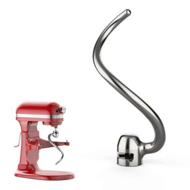 Imagem de Gancho de massa de aço inoxidável para batedeiras KitchenAid 5QT-6QT Bowl-Lift Standard, serve para Professional 5 Plus, Pro 600 Series, KV25, KP26, lavável na lava-louças