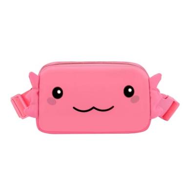 Imagem de Pochete transversal para meninas, cintura axolotl de desenho animado com alça ajustável para aniversário, Natal, presentes personalizados para meninas adolescentes, pochete transversal bolsa de cinto